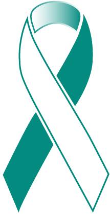Teal and white ribbon