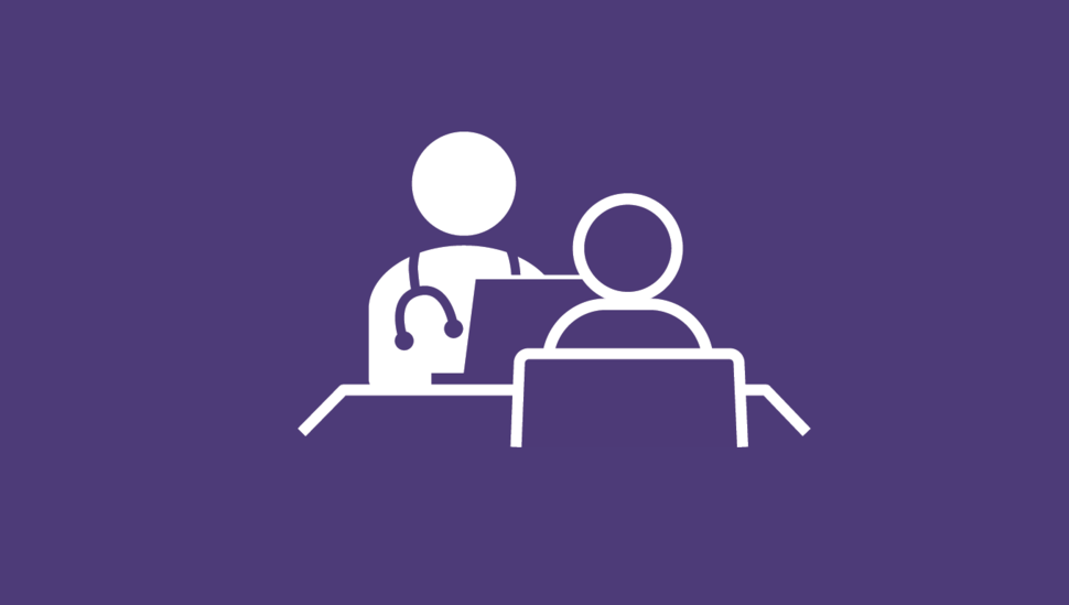 Goal 4 icon: an animated image of healthcare professionals on computers.