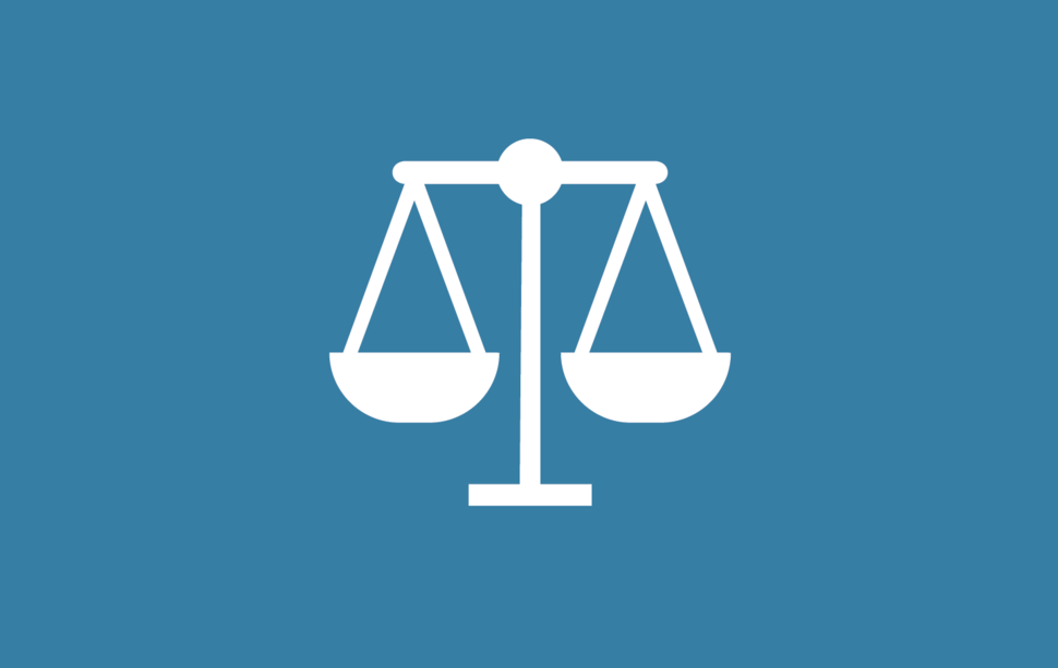 Goal 2 icon: an animated image of a double-pan balance scale.