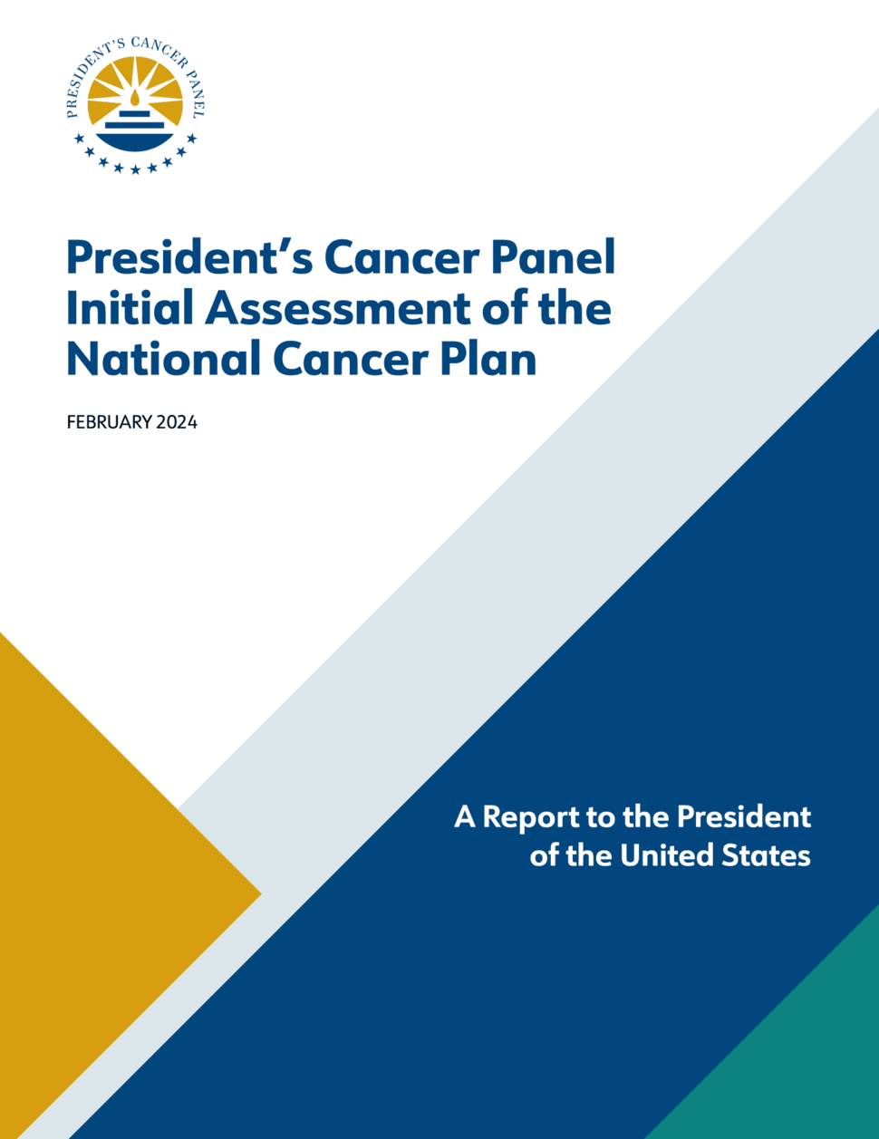 National Cancer Plan report cover.