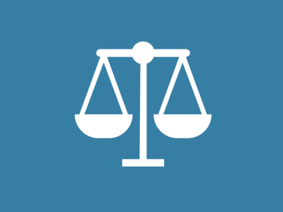 Goal 2 icon: an animated image of a double-pan balance scale.