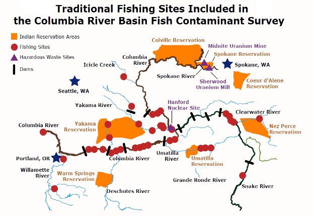 Traditional Fishing Sites Included In the Columbia River Basin Fish Containment Survey